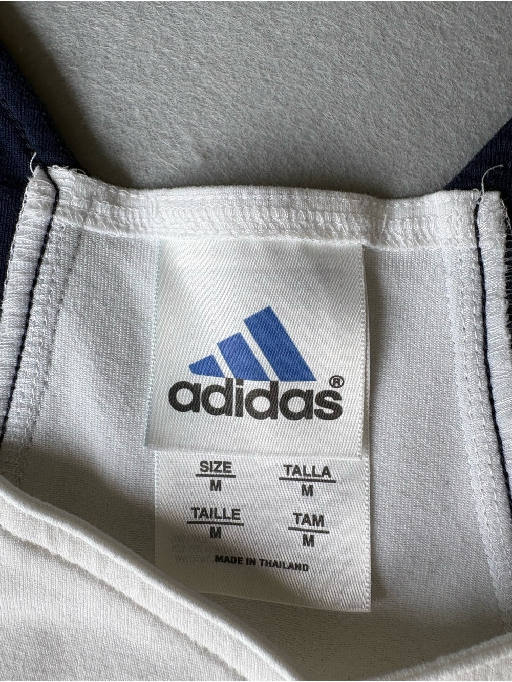 Adidas Vintage White Navy Tennis Pickleball Dress Athletic Sport Dress Sz M - Picture 3 of 10